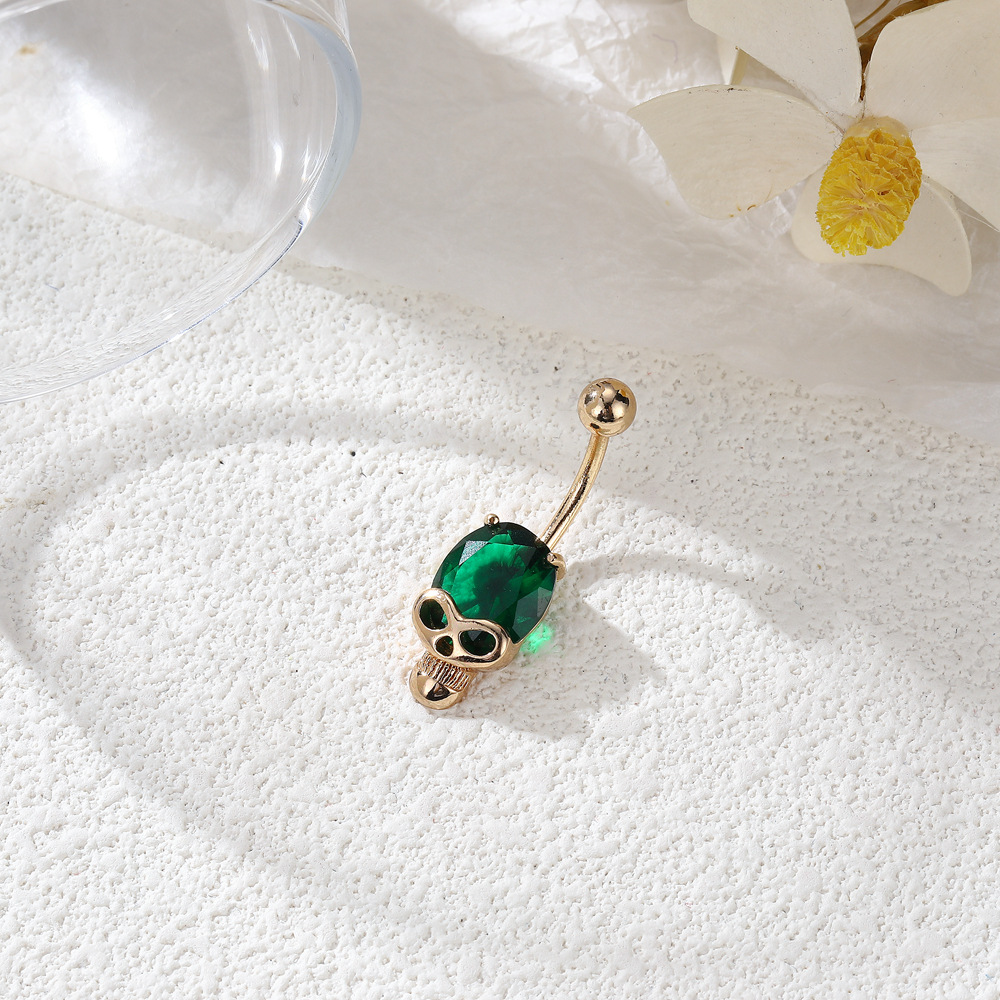 Europäischer und amerikanischer grenzüberschreitender Großhandel mit personalisiertem Totenkopf-Piercing, heiß begehrter Bauchnabelschmuck_voghion.com