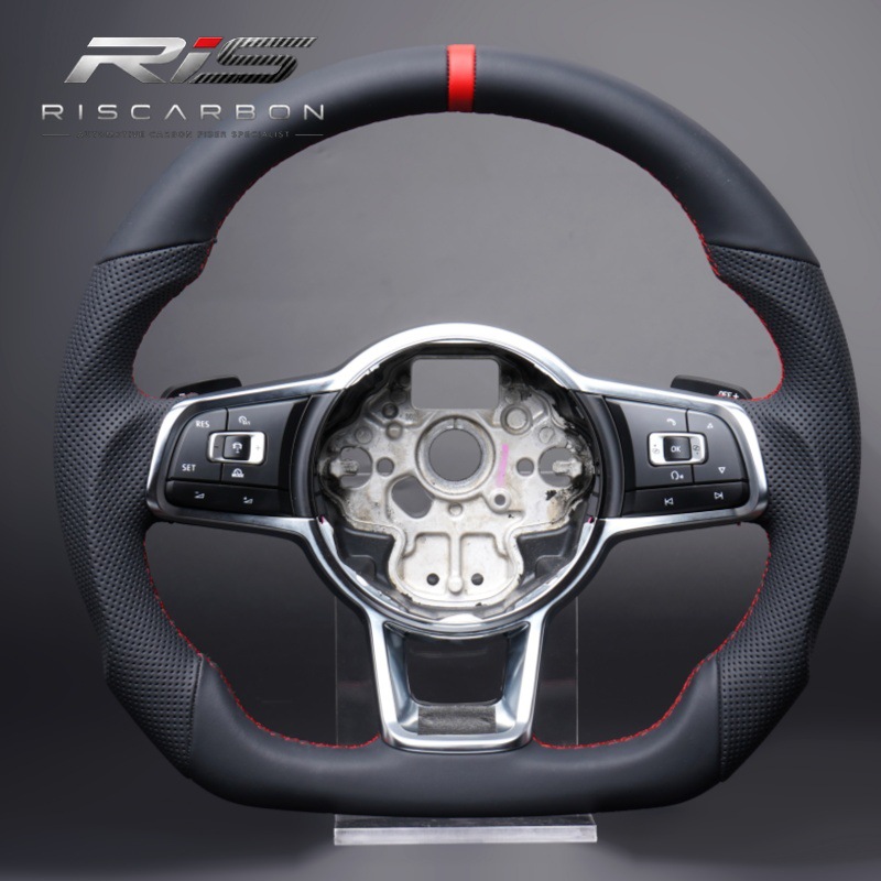 Suitable for Volkswagen Full Leather Red Label Steering Wheel Golf Mk7/Mk7.5 Gti/R 2013-2020