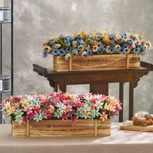 栅栏花绿植插花假花摆设玫瑰花装饰花摆件花艺客厅餐桌花摆花