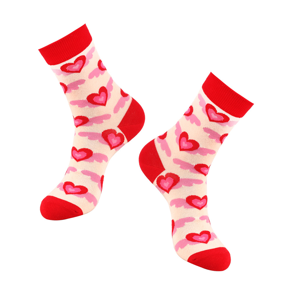 60g Weight Socks Classification Socks Lingerie Type Cotton Fabric Type Stretchy Elasticity A Pair Quantity Daily Occasion Comfort Function Valentine'S Day Festival Lips, Heart Shape Pattern All Seasons Season Unisex Gender Simple Style Style Simple Style Unisex Lips Heart Shape Cotton Crew Socks A Pair 3