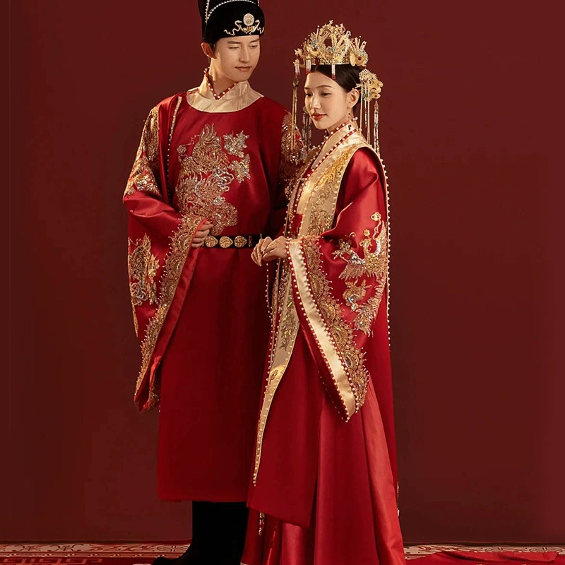 Hanfu, set, suhe traditional wedding dress, classic evening dress, Chinese style, for beloved