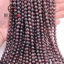 天然红石榴石散珠128切面手串手链半成品项链DIY饰品配件厂家直供