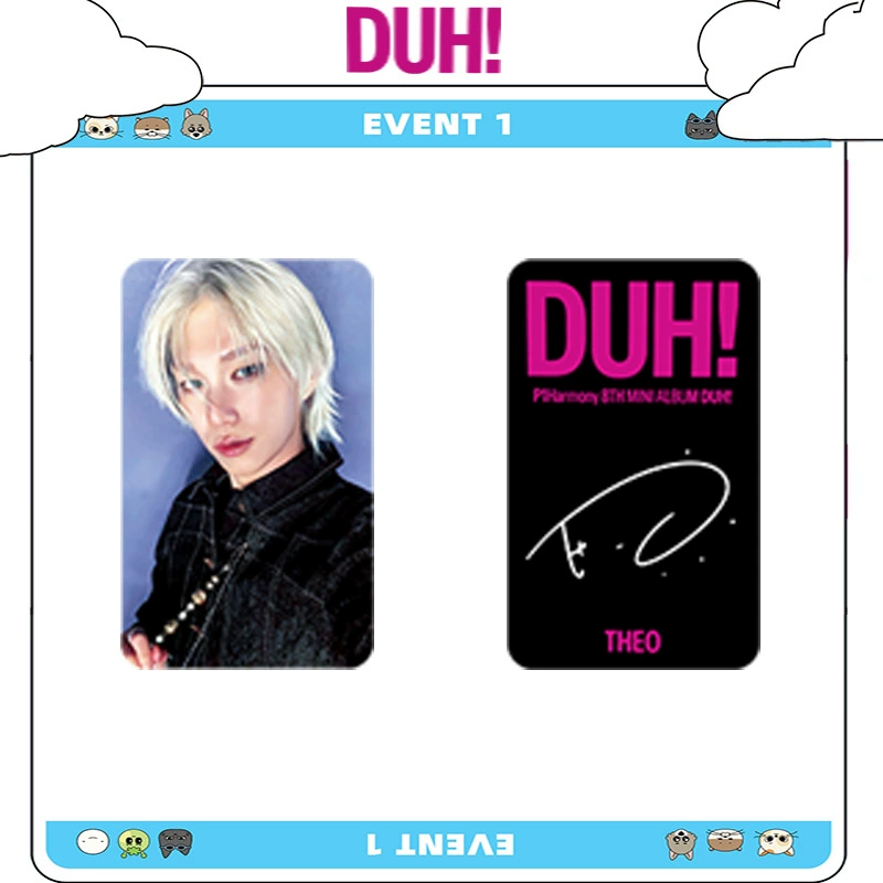 Фотокарточный набор P1HARMONY DUH! Combination D — 6 двусторонних карточек, 54×85 мм
