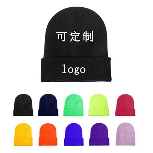 Foreign trade acrylic pullover cap solid color knitted hat wool hat manufacturers wholesale couple hat
