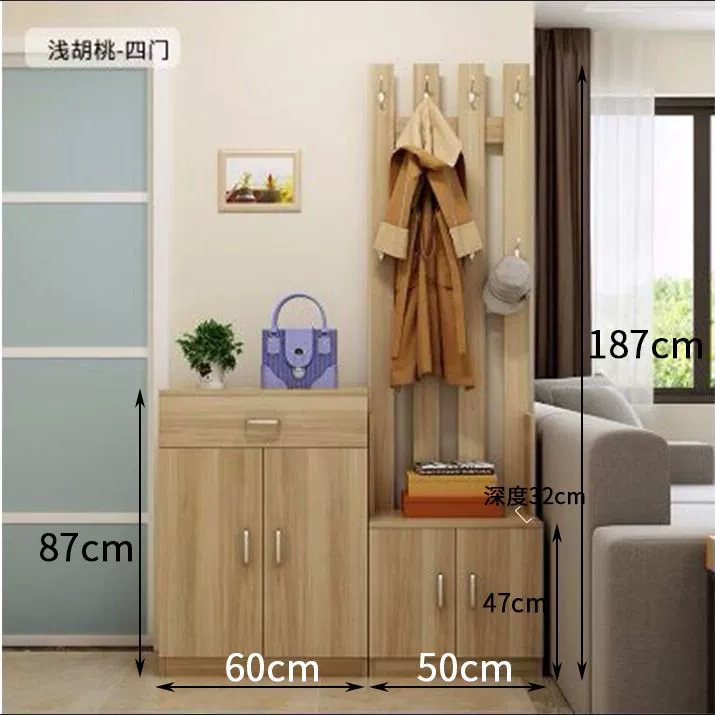 Garment Rack Freestanding Shoe Cabinet Wardrobe Hanger from Yomiego