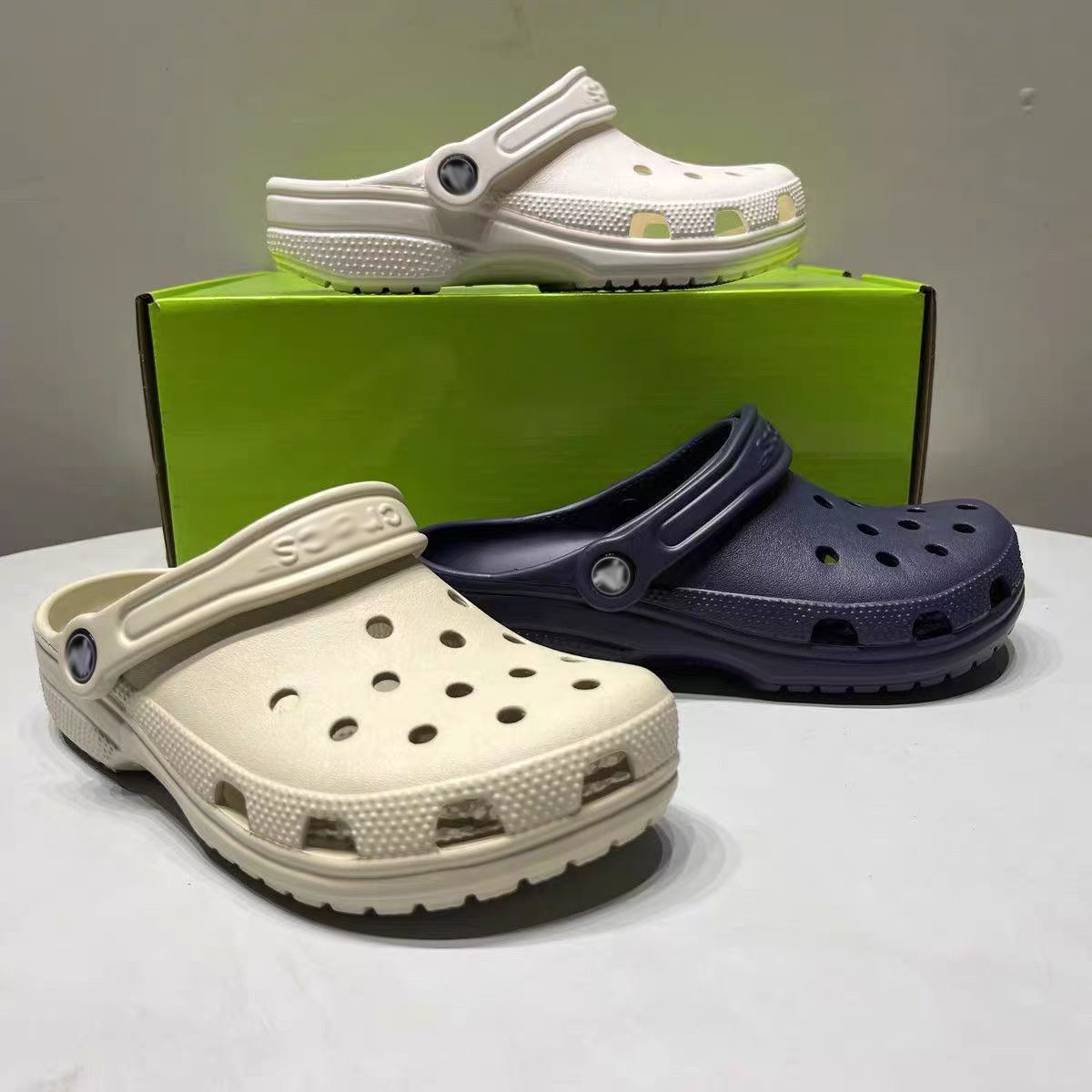 Classic Crocs-style slippers