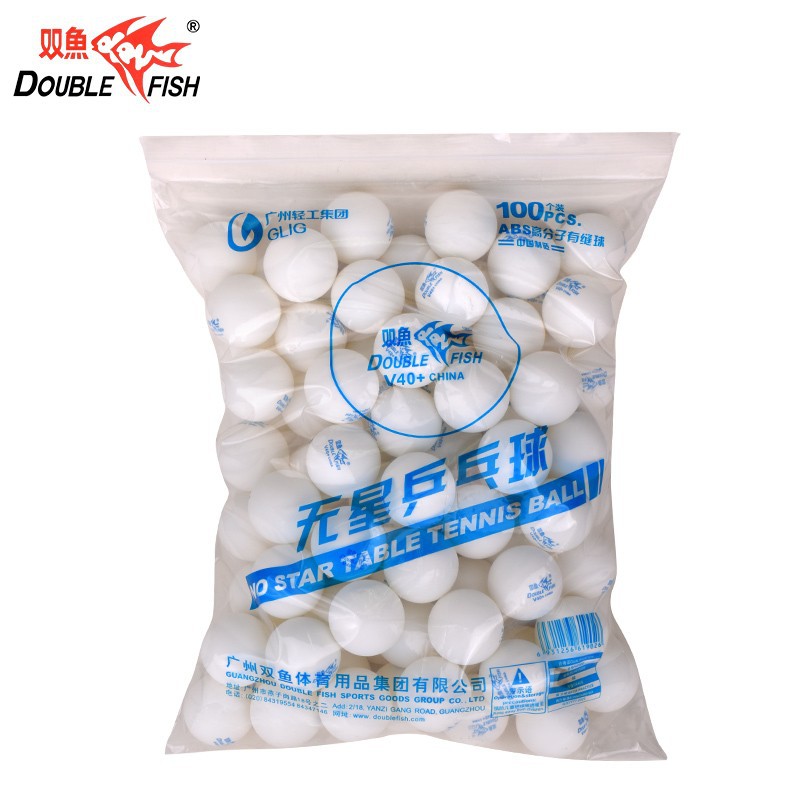 Table Tennis 100 Pack V40 One Star Bagged Table Tennis Ball Training ABS New Material Ball