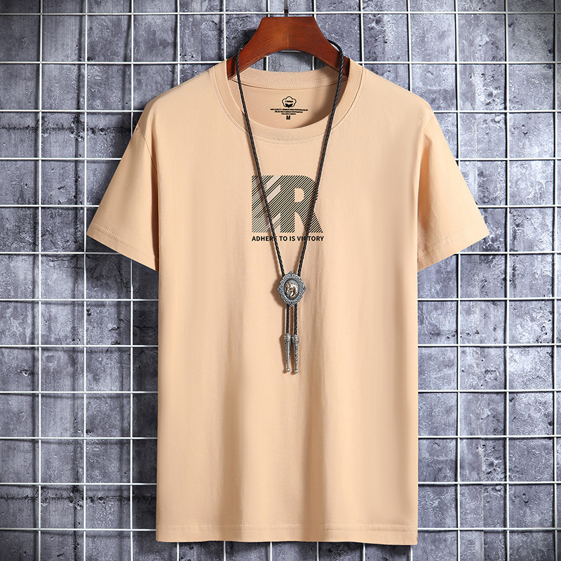 Camiseta de manga corta de los hombres de moda de verano de los hombres de algodón suelto Top bottoming camisa Nueva INS de moda pareja estudiante media manga