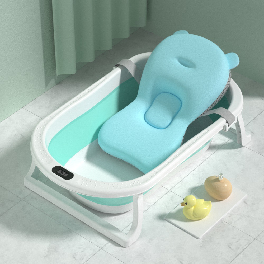 Transfronterizo bebé baño cuenca plegable sensible a la temperatura portátil acostado soporte para bebé recién nacido bañera grande Universal