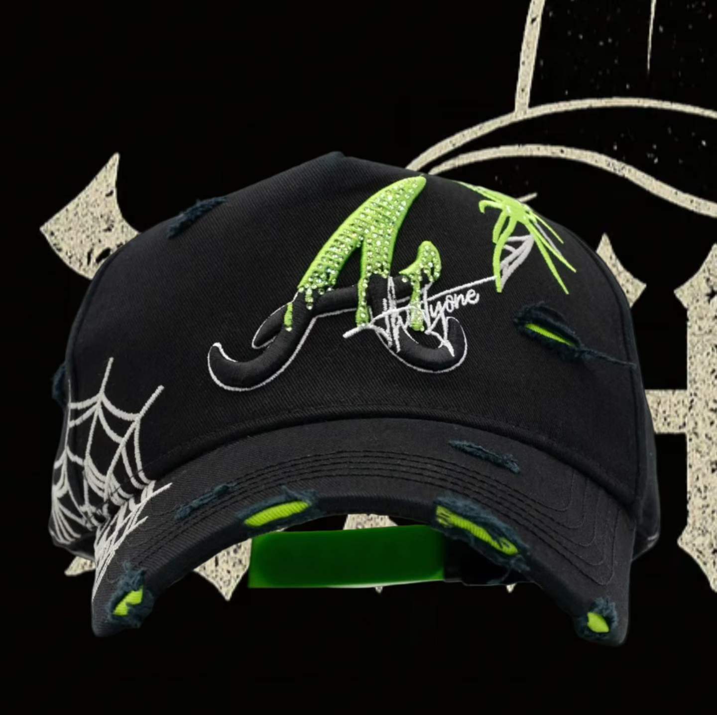 Nuevo Meike Duo Dandy bordado ajustable gorra de boca de pato borde curvo gorra de béisbol con diamantes barba tío
