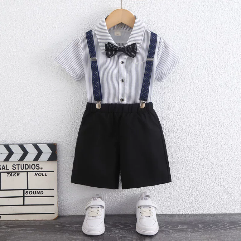 Summer flower boy costume, trousers, suit for early age, flower girl dress