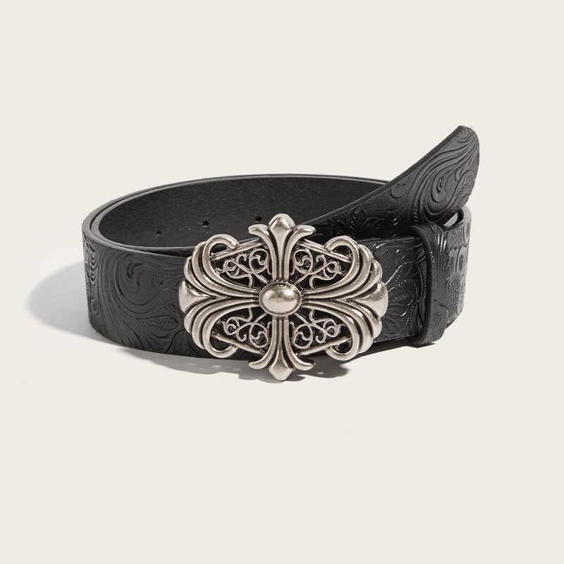 Western Style Fashionable and Versatile New Unisex Embossed Floral Belt Women's Personalized Belt Literary Retro Belt Western Style Fashionable and Versatile New Unisex Embossed Floral Belt Women's Personalized Belt Literary Retro Belt