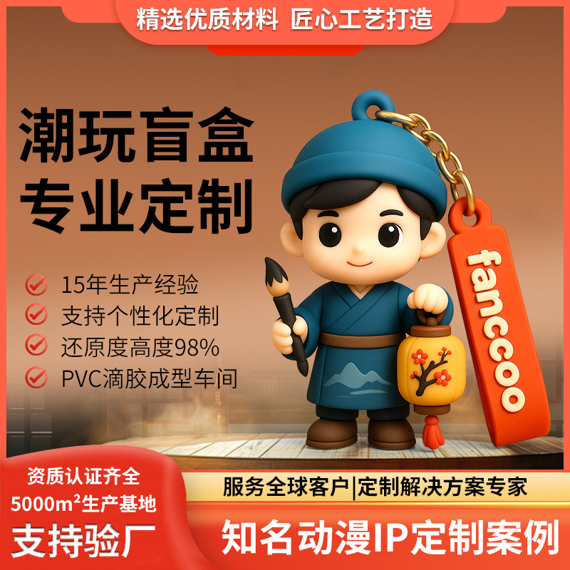 Custom Corporate Ip Rubber Keychain Cartoon Resin Figurine Keychain Custom Trendy Blind Box Doll Customization Custom Corporate Ip Rubber Keychain Cartoon Resin Figurine Keychain Custom Trendy Blind Box Doll Customization