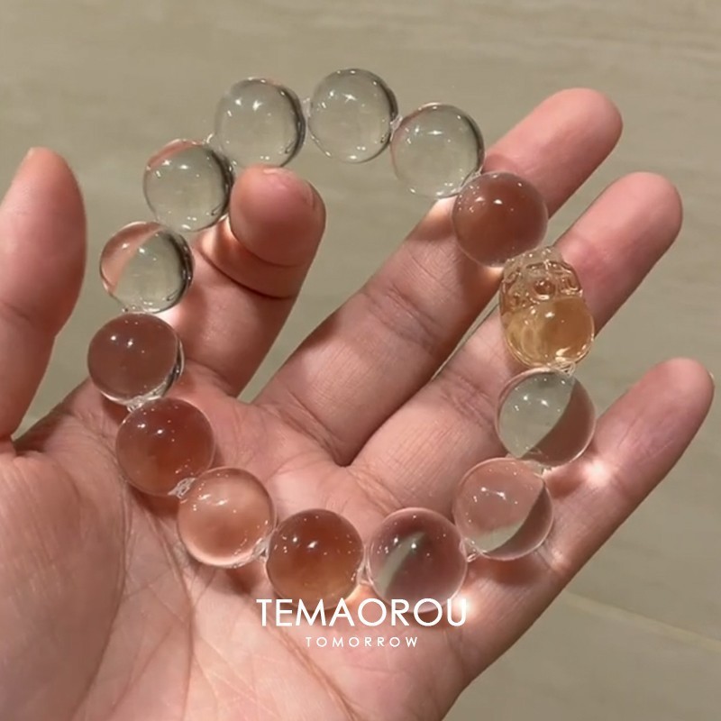 天然白水晶手串牛鼻孔水晶手链轻奢小众精致高级感女款2025新款|undefined
