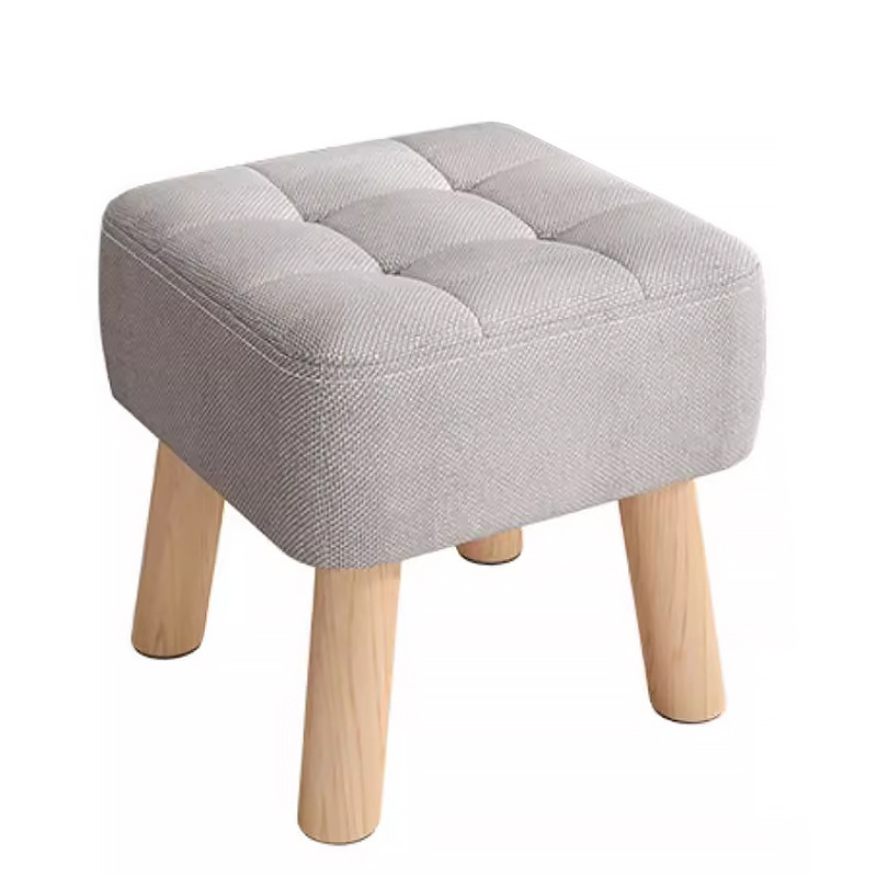 Taburetes de tela, taburetes de sofá de sala de estar, taburetes de cambio de zapatos para el hogar, taburetes bajos, taburetes modernos y simples