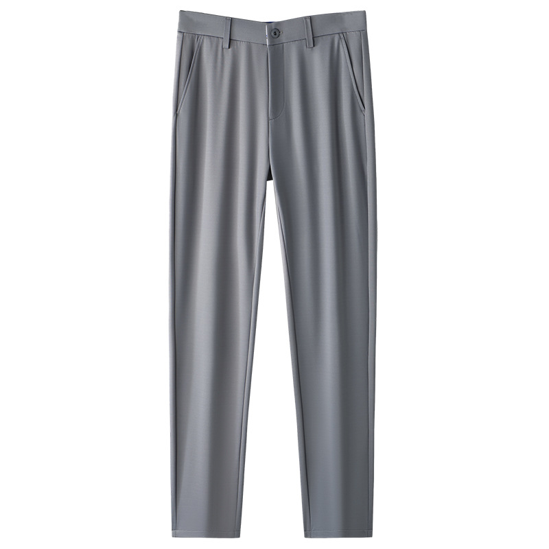 Freizeithosen für Herren sind bequem, knitterfrei und pflegeleicht. Ultradünne Hose aus Eisseide mit geradem Bein_voghion.com