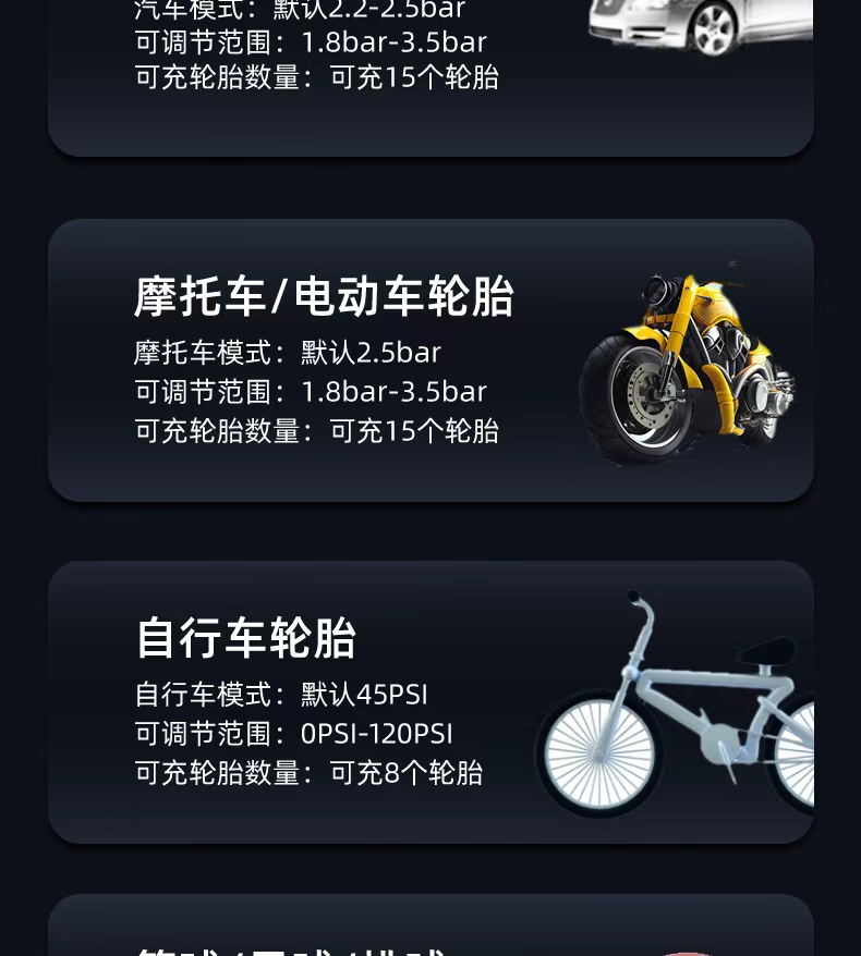 Car-Mounted Wireless Air Pump, Lithium Battery, High-Power, Portable Electric Car Tire High-Pressure Inflator