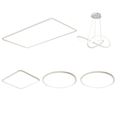 Pulqueen Full Spectrum High-Luminance Ultra-Thin Living Room Lamp, Modern Minimalist Design, 1cm Rectangle LED High Color Rendering Index Flush Mount Lamp