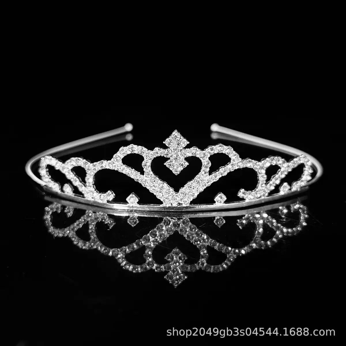 Princesa de moda coreana simple corona de cumpleaños coronas de cabello bandas de alea diamante para niños coronas pequeñas