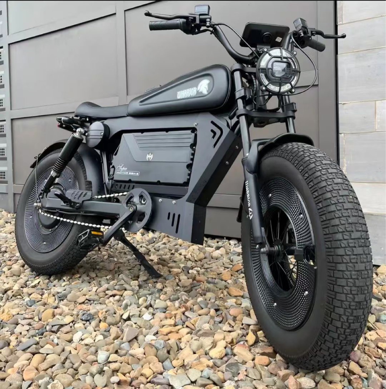 Batería de litio de samurai negro transfronterizo de los Estados Unidos asistido motocicleta eléctrica motocicleta de carretera neumáticos gordos motocicleta de nieve image 1