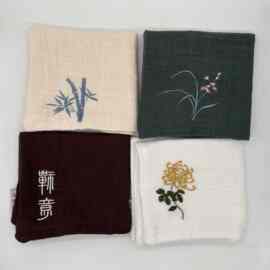 茶巾加厚吸水茶具茶布双层茶台养壶可加禅意君子兰
