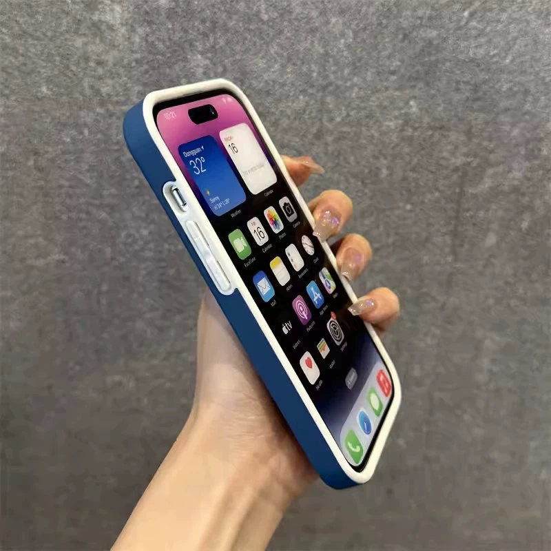 Apple, silicone compatible phone case, wireless iPhone 14, protective case, iphone, 2 in 1