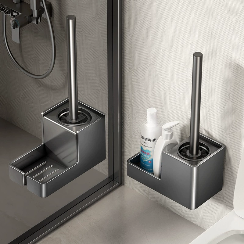Щетка для унитаза для домашнего использования, без мертвых зон, сверление не требуется, настенная щетка для унитаза в ванной комнате, чистка унитаза, чистка унитаза и т. д.