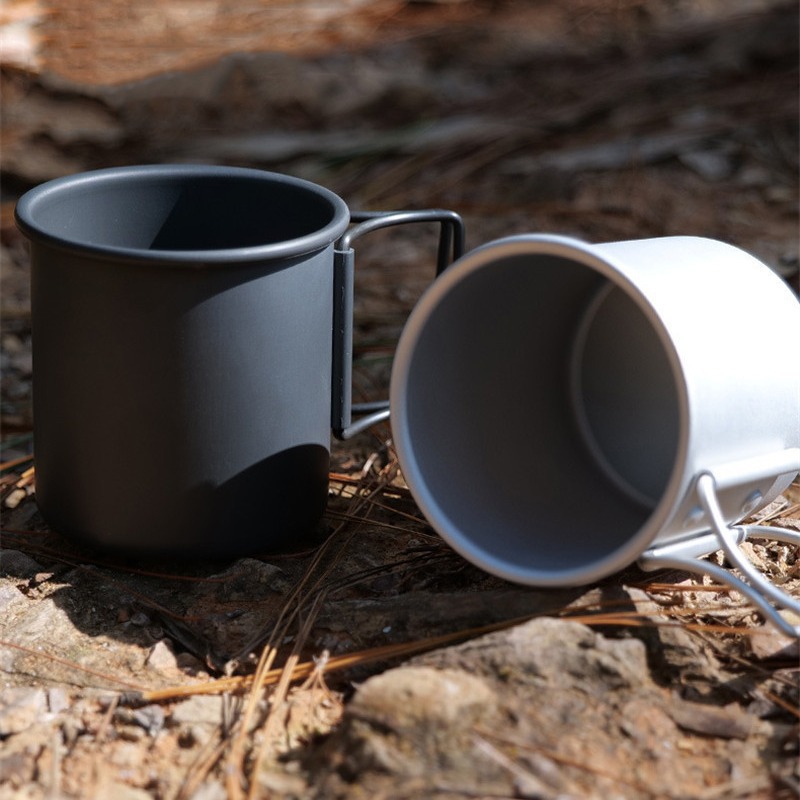 Portable Camping Mug Ultra-light Aluminium Folding Coffee Cup_voghion.com
