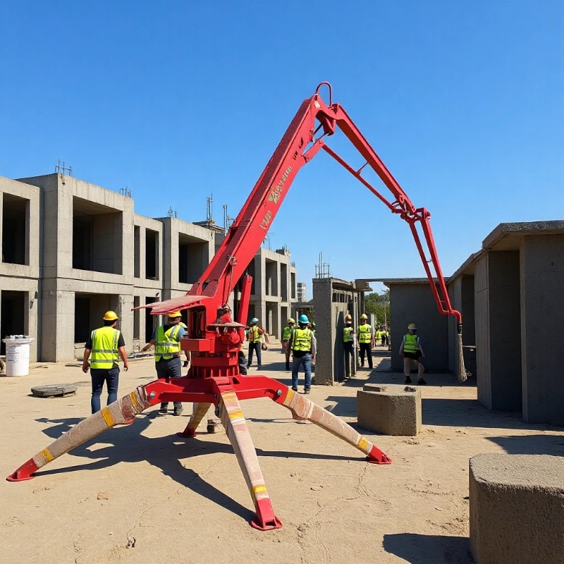 混凝土分配器蜘蛛放置臂移动式混凝土布料机21米混凝土砂矿布料机
