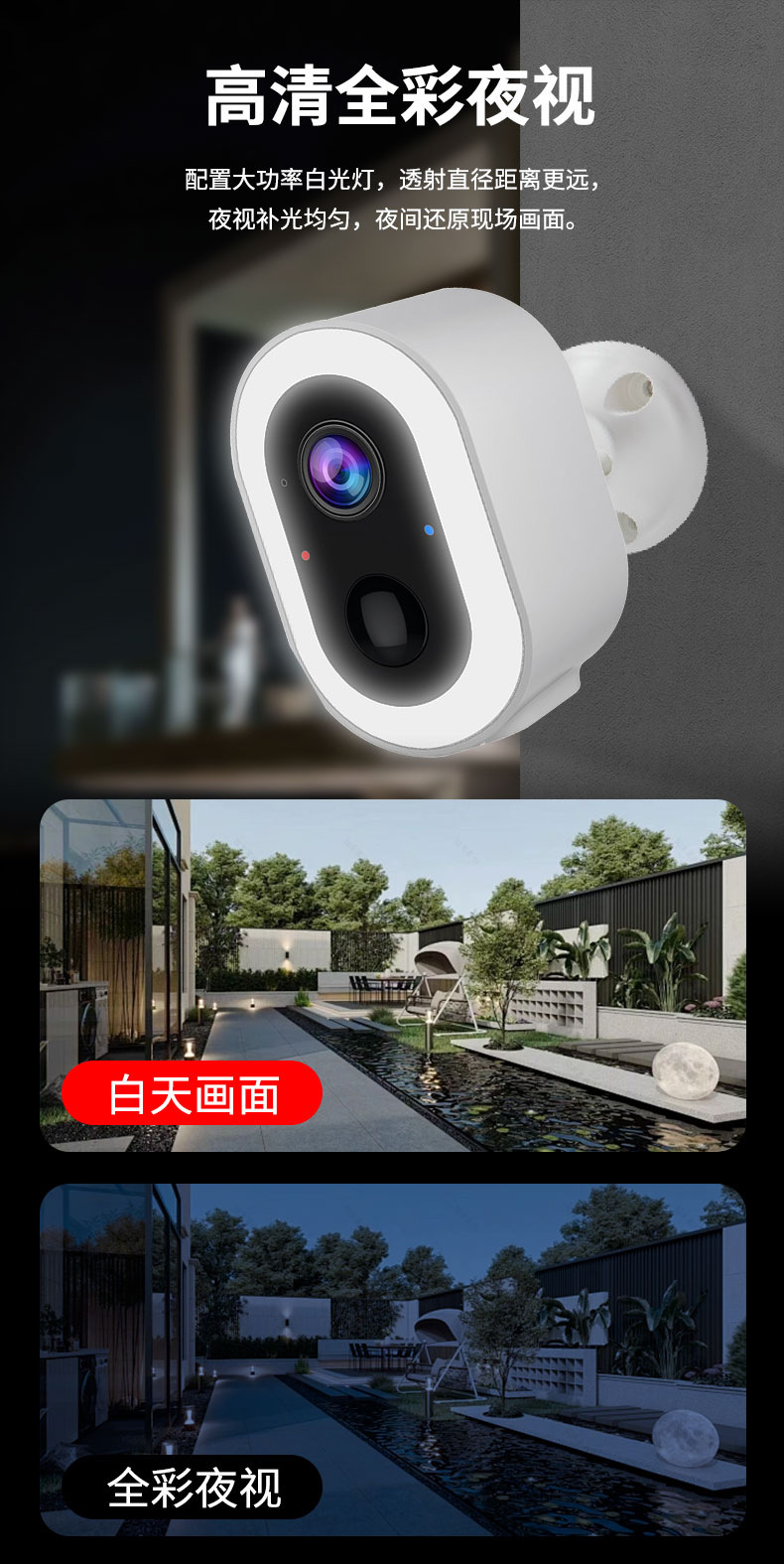 3MP WiFi güneş enerjili güvenlik kamerası