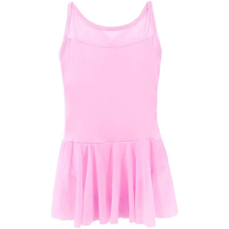Ropa de baile de la muchacha Honda menos práctica niños Ballet chica baile Rosa Suave neto Latino danza falda ropa