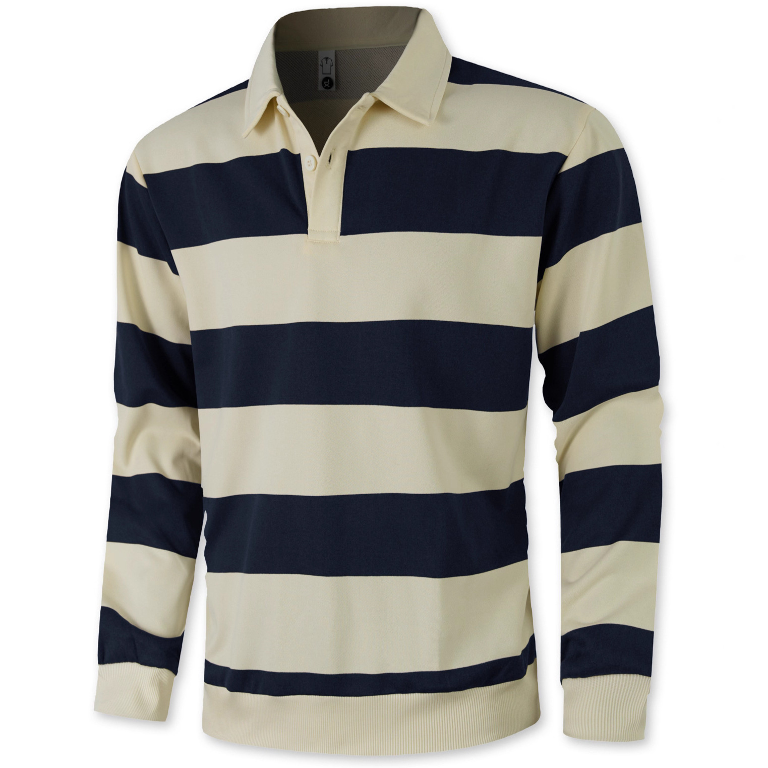 Transfronterizos Europa y América Amazon tendencia deportiva casual de negocios camisa de punto a rayas cortazo camisa polo de manga larga hombre