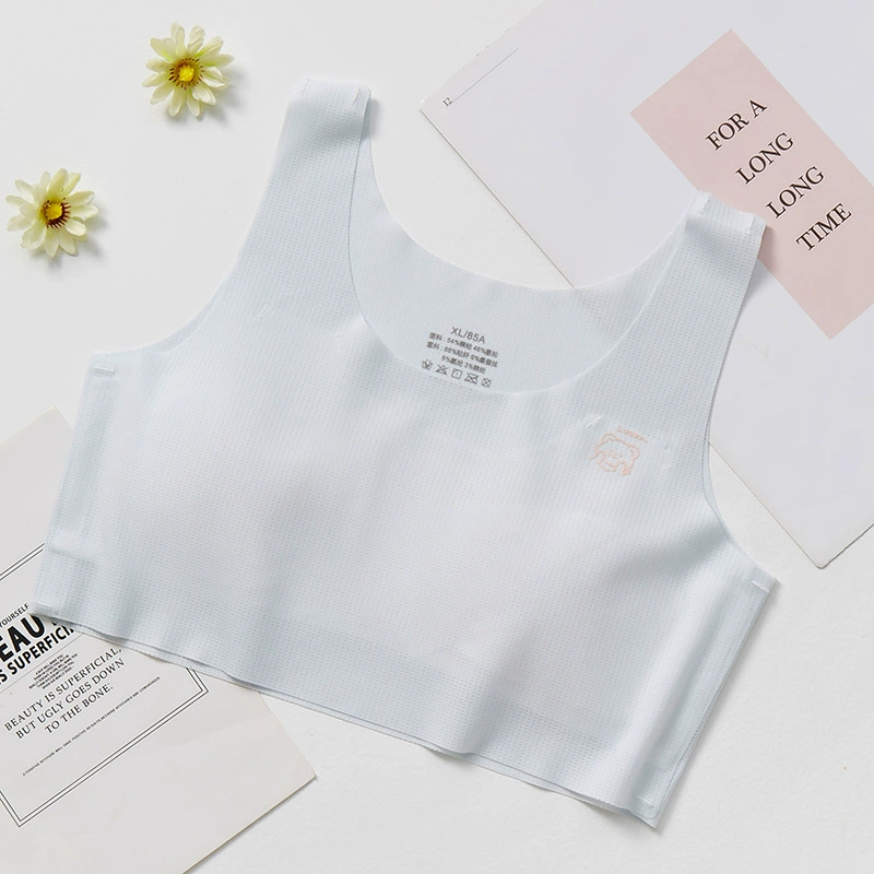 Ultra-thin ультрагидрот Breathable QingXiaoHe тренировочная бюстье для девочек, ударопрочная летняя версия бюстгальтера, для 8–12 лет