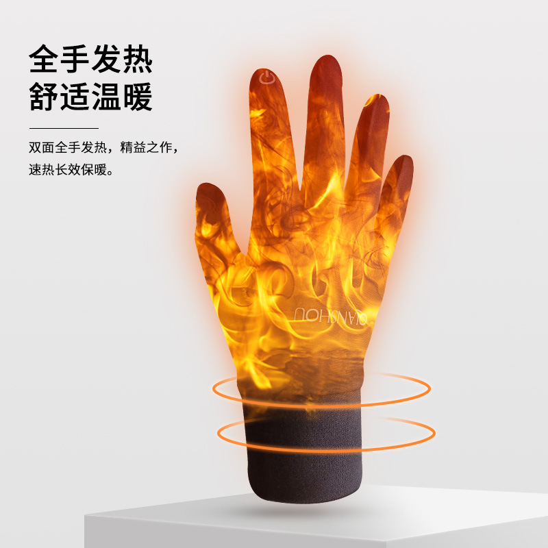 秋冬保暖运动手套通用加绒触屏分指手套跨境专供现货成人服饰手套