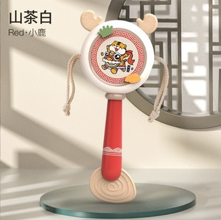 Cross-Border baby rattle teeth grinding glue month toddler grip training toy baby wave drum can bite