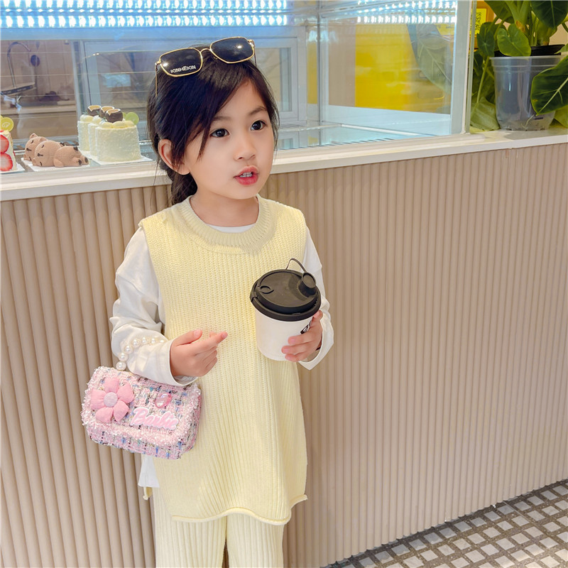 Bolso de los niños del estilo coreano estilo Chanel flor chica bolsa de mensajero 2023 nuevo bebé mini cadena bolso de hombro moda