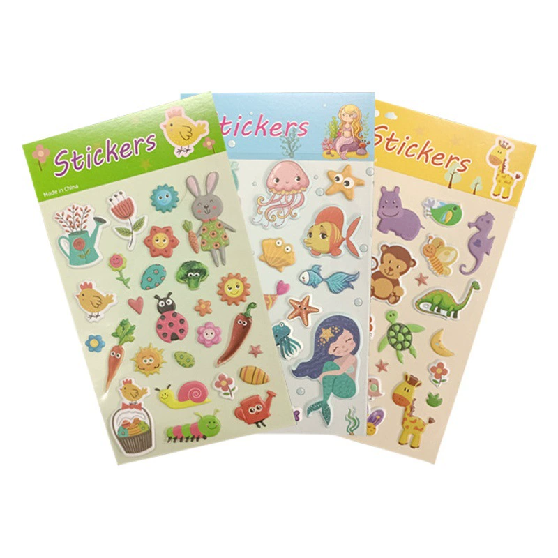 Пузырь наклейки производитель в наличии пена ПВХ мультфильм мелких животных награды детей наклейки