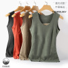 Autumn and winter keep warm vest Solid Self cultivation soft Plush thickening keep warm Underwear