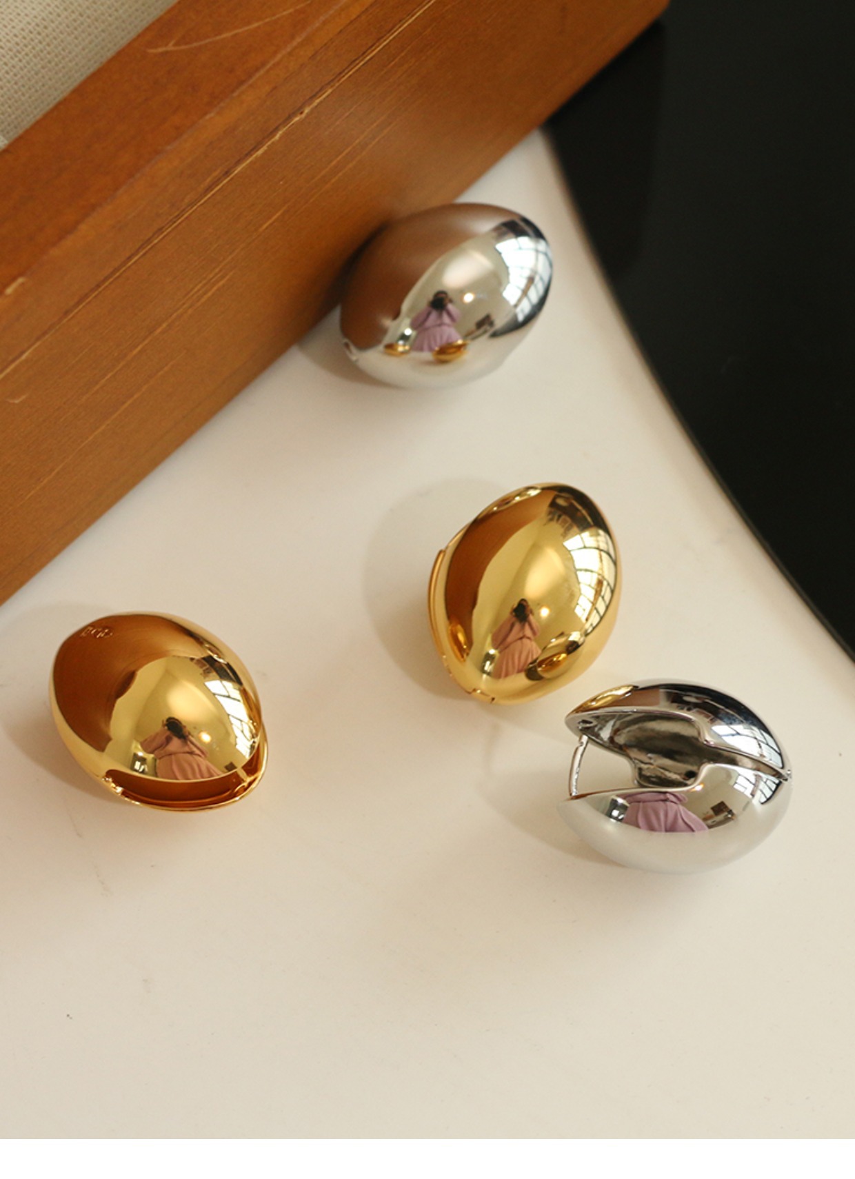 Fashion Solid Color Copper Plating Earrings 1 Pair