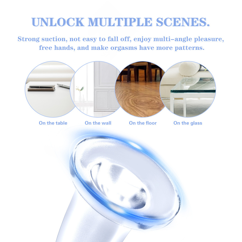 TPE Realistic Anal Plug with Suction Cup, Manual Control, Transparent — detail image 5