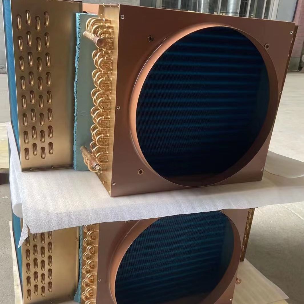 铝翅片冷凝器 表冷器 蒸发器铜管回路散热器制冷系统