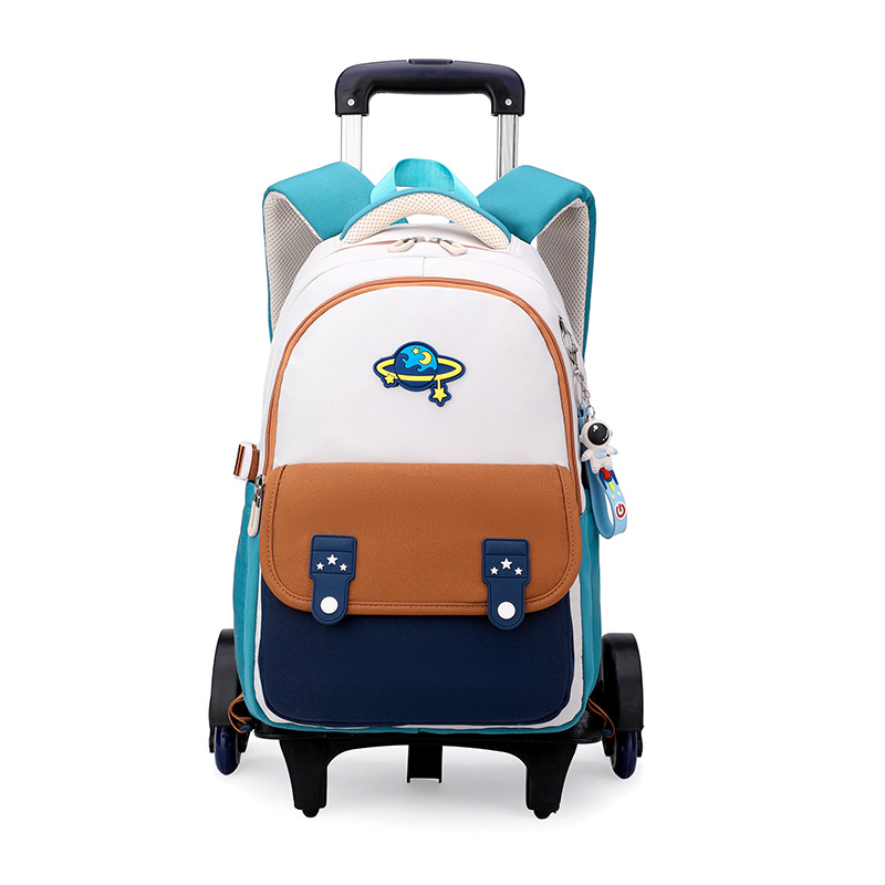 Mochila infantil de pescado natural para estudiantes de primaria grados 1 - 3 - 4 mochila de tirón para subir escaleras mochila de doble propósito al por mayor transfronteriza