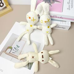 創意的なかばんの公仔のキーホルダーはかわいい少女がウサギのトウモロコシのウサギの子供のスカートを萌えます。