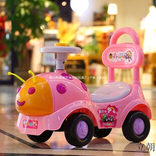 Ladybug Kidsren's Twist Car with Music Baby Scooter 1-3 Years Old Niuniu Yo-Yo Car Can Sit on the Toy