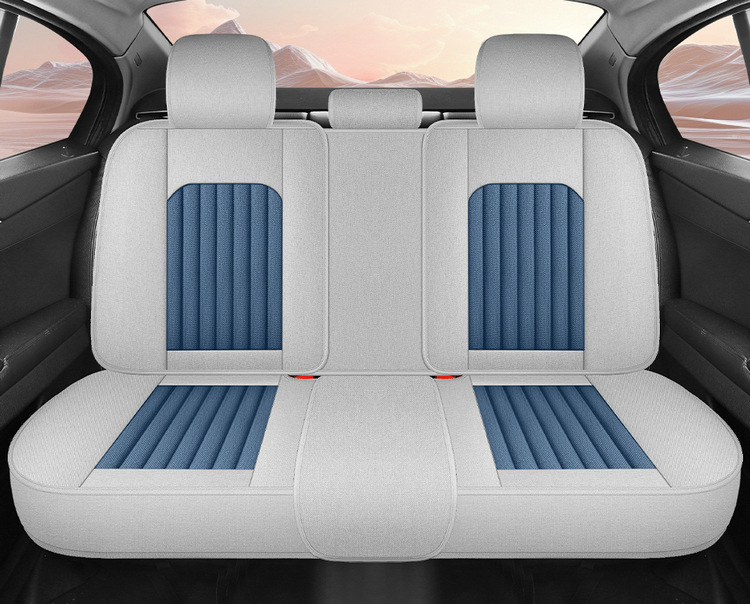 Cross-Border Car Seat Cover for All Seasons, Hemp Style, Fully Enclosed, Breathable and Wear-Resistant, Universal Five-Seater Car Interior Cushion