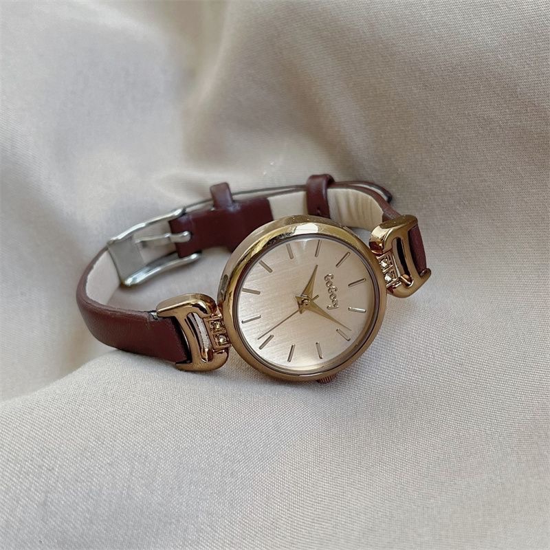 Simple Casual Korean Style Student Watch Disc Belt Quartz Watch Live Broadcast Welfare Model Low Price Watch
