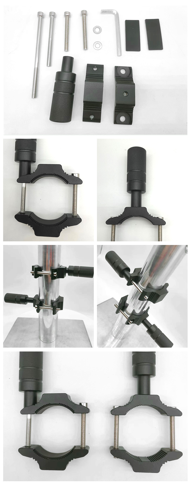 Motorcycle spotlight damping fixed bracket LED work light modification shock absorber expansion Rod rack external large fixture