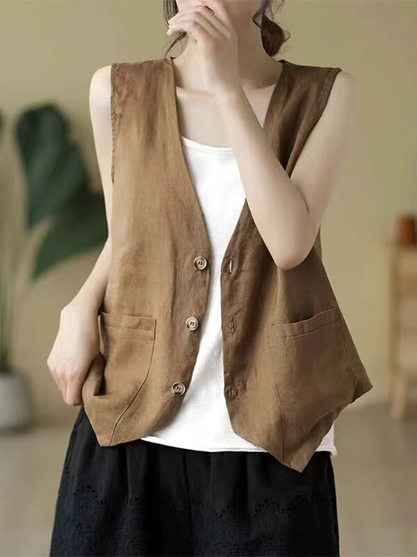 2025 All-match Casual Women's Thin Vest Women's New Summer Top Casual Western Style Short Vest