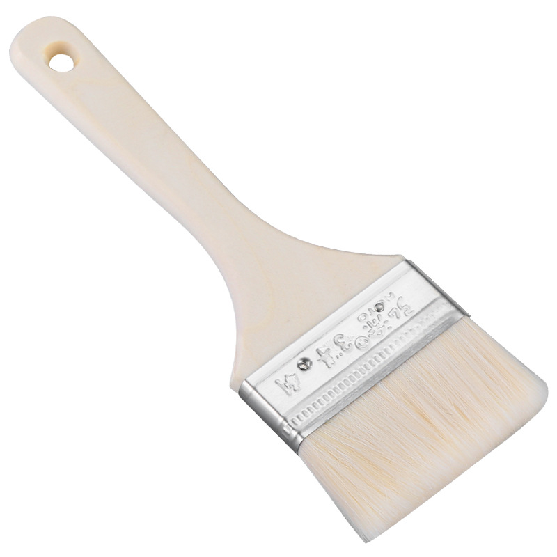 Decoración de edificios mango largo cepillo de lana 1-8 pulgadas eliminación de polvo sin pelusa mango de madera cepillo de pintura barbacoa hornear