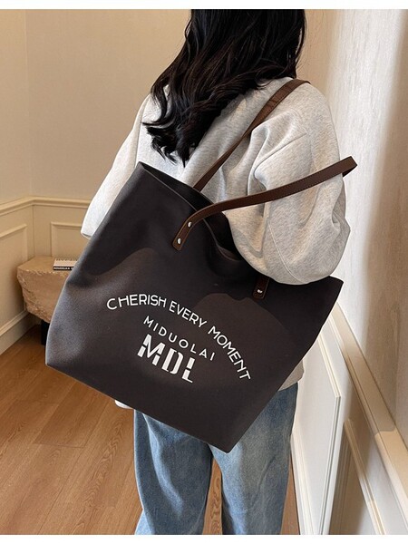 Capacious one-shoulder bag